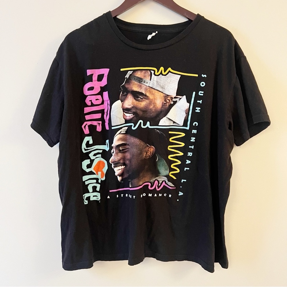 Tupac Poetic Justice Graphic Tee Size Large Women’s Cotton Short Sleeves